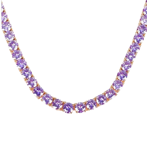 Colar Cravejado de Zircônia Banhado a Ouro 24K