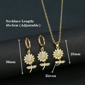 Conjunto colar e brinco elegance