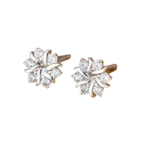 Brincos Love Knot com Banho de Ouro 14K