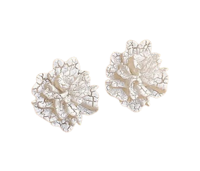 Brincos Femininos de Camélia Branca fairycore